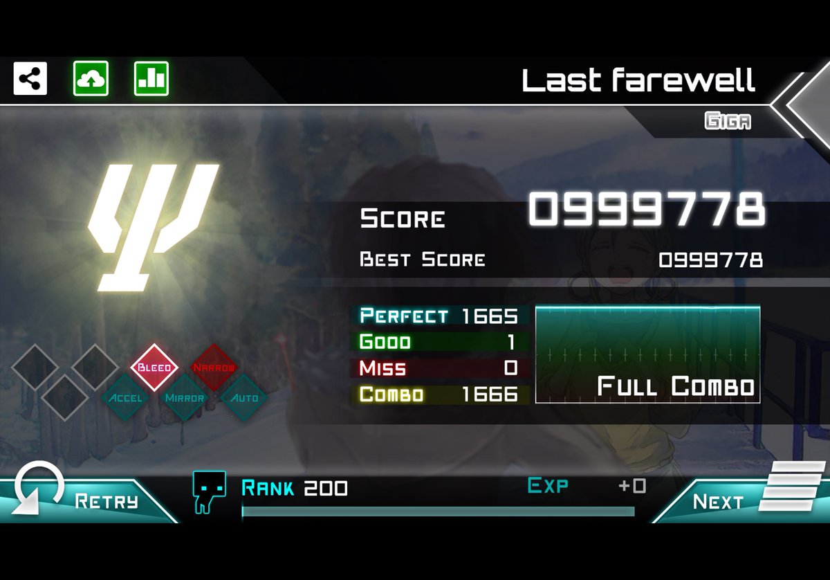 PSI grade in Last farewell[GIGA]. Score 0999778 #Dynamix

ああぁ