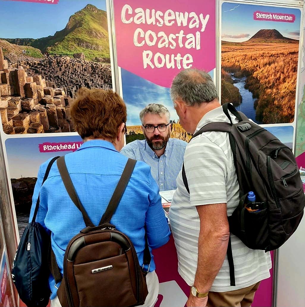 VisitCauseway's tweet image. Another sunny day chatting with visitors to our stand at Bord Bia Bloom🌸 Pheonix Park Dublin ☀️ It's the busiest day so far and the Causeway Coastal Route is in high demand 💫
