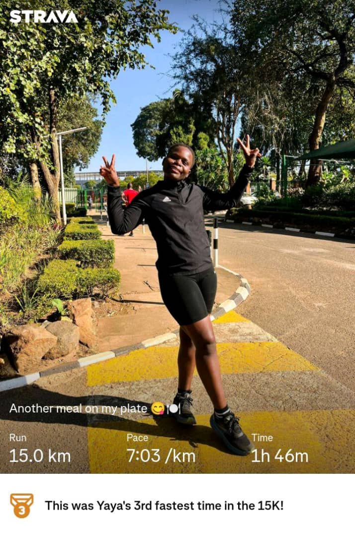 YayaAkonda's tweet photo. The joy of being  alive and loving myself 😍 ✨🤗
#IPaintedMyRun 
#FetchYourBody2025 
#RunWhenYouCan https://t.co/EuFIVORRYI