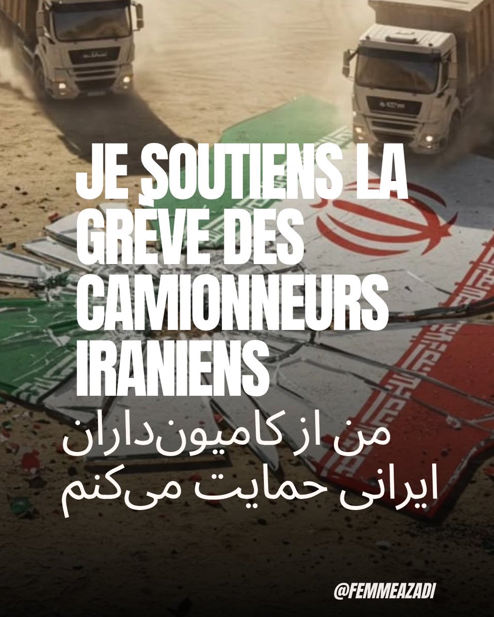 Les camionneurs iraniens sont en grève depuis 9 jours dans plus de 130 villes. Le droit de grève n’existe pas en Iran. Ils sont menacés, réprimés, emprisonnés mais ils continuent de lutter pour leurs droits et pour tout un peuple. 

D’autres secteurs sont en train de les