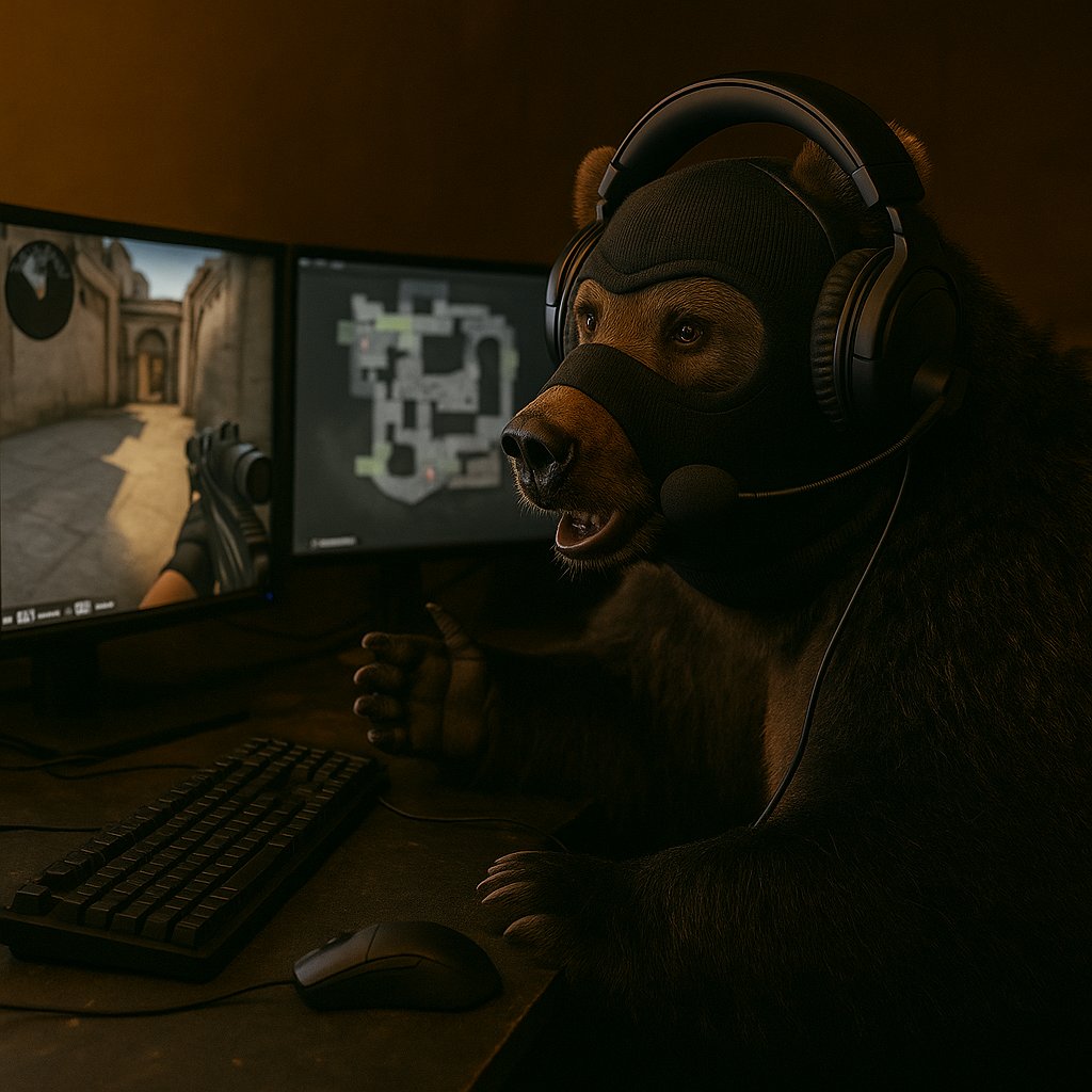 bearwifmask's tweet photo. When a bear with a mask enters the warzone, the game becomes a hunt—and he’s the apex predator 🐻 https://t.co/jO0niKklHZ