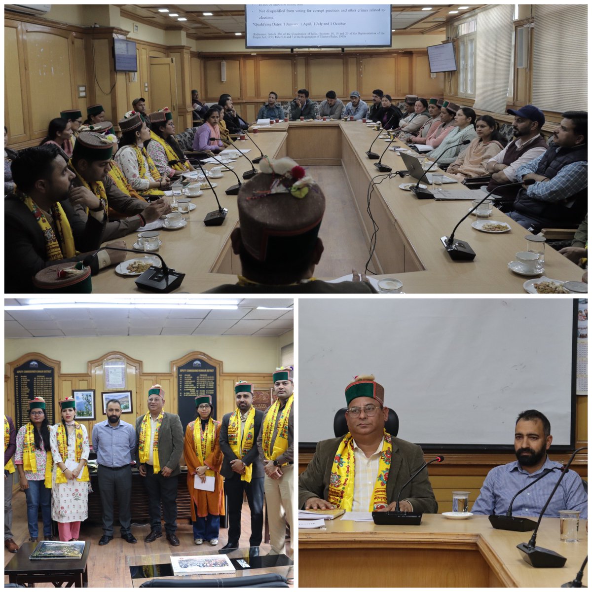 A training session for the BLOs of 68-Kinnaur (ST) Assembly Constituency was conducted by the Election Commission of India (#ECI) team, led by Sh. Arvind Anand, Principal Secretary, ECI. The training was held on 30th May 2025 at the Conference Hall, DC Office, Reckong Peo. #UTSAV