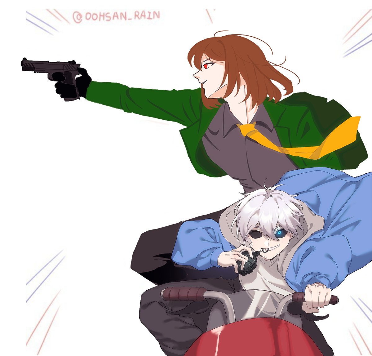 샌즈-<a href="/haru_0317/">はる</a>
차라-<a href="/sonyujin622441/">미네</a> 

#언더테일 #Undertale 
<a href="/OOHSAN_RAIN/">우산</a> -트레이싱 출저