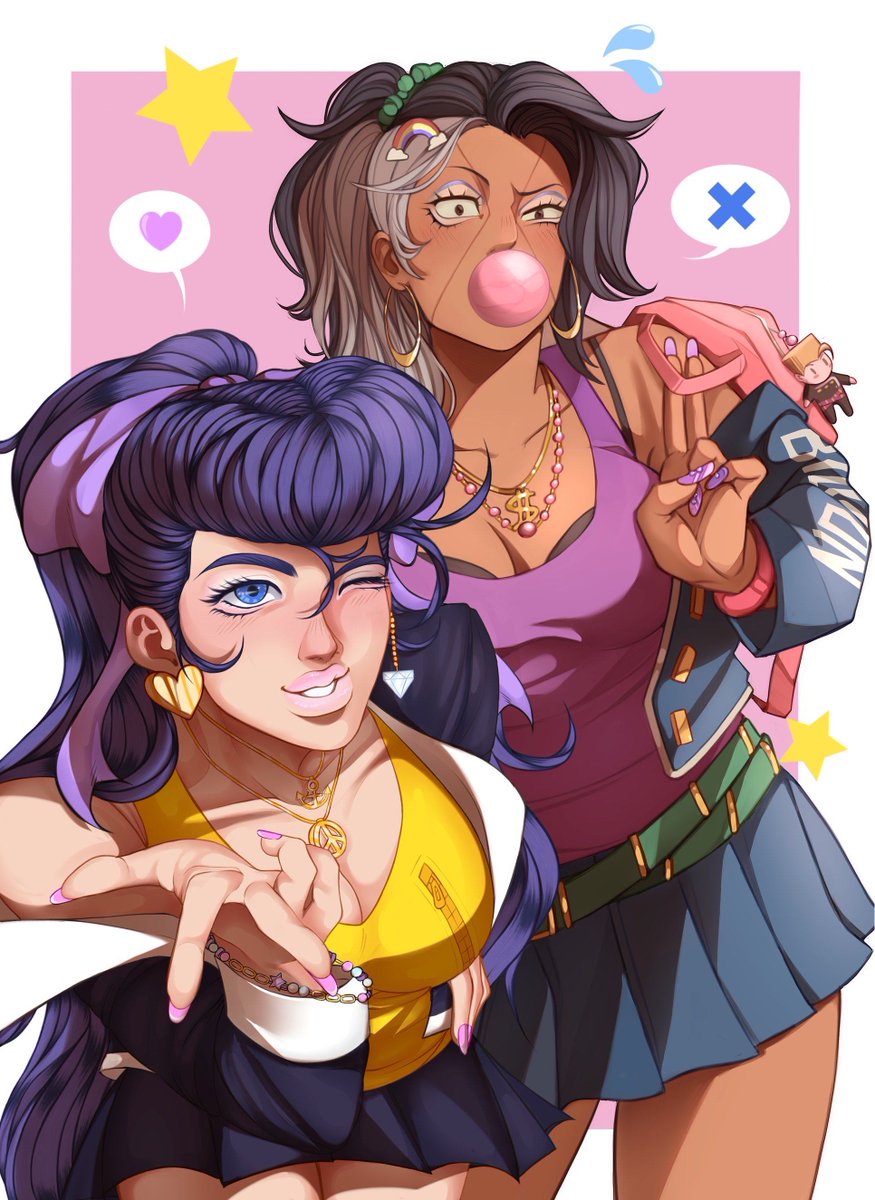 IdInahui_pls's tweet image. GYARU JOSUYASU COLLAB✨⭐️
Thank U so much @satinpastel7 Josuke is so pretty!😭😭💜💜💜