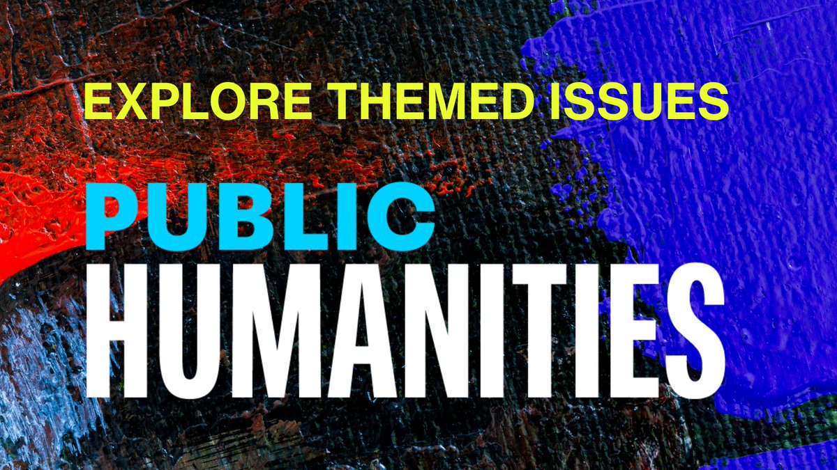 Cambridge UP - Literature & Performance (@cup_litperform) on Twitter photo 📚 The #PublicHumanities journal brings research-backed expertise to emerging topics from across the humanities. Explore themed issues: ➡️ cup.org/4fYURCL
<a href="/zoebulaitis/">Zoe Hope Bulaitis / @zoebulaitis.bsky.social</a> <a href="/DrJeffreyWilson/">Jeffrey R. Wilson</a> 📚 The #PublicHumanities journal brings research-backed expertise to emerging topics from across the humanities. Explore themed issues: ➡️ cup.org/4fYURCL
<a href="/zoebulaitis/">Zoe Hope Bulaitis / @zoebulaitis.bsky.social</a> <a href="/DrJeffreyWilson/">Jeffrey R. Wilson</a>