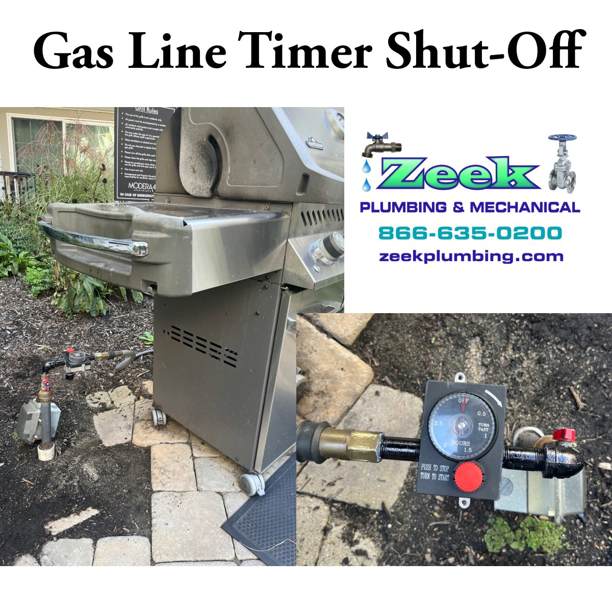 It's BBQ season and that means we are outside using our gas grills more than ever! Have you ever left your grill running after you are done cooking and then forget to shut it off? We have a solution! We can come and install a gas line shut-off. #plumbing #njplumber