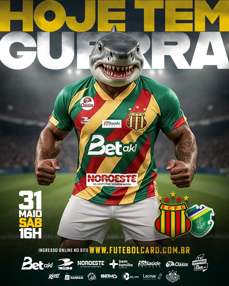 🇧🇴💪HOJE TEM SAMPAIO!!! É DIA DE ENCHER O CASTELÃO E AINDA CONCORRER A CAMISAS OFICIAIS DO SAMPAIO CORRÊA!!! 🍀

No jogo deste sábado, quem compra ingresso já entra na disputa para ganhar 1 das 3 camisas oficiais do Tricolor.🤩🇧🇴

🎫 Infos de ingressos: instagram.com/p/DKTVRwPMaaa/…