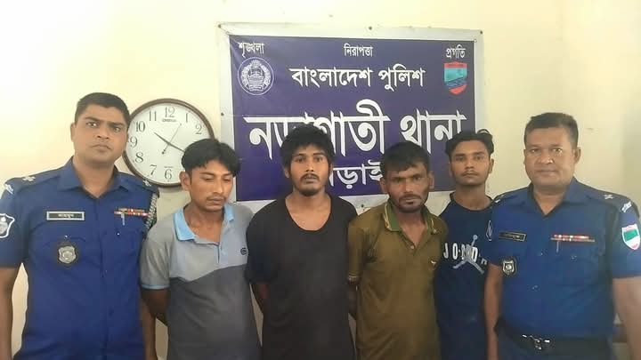 নড়াইলে ইয়াবা ট্যাবলেটসহ চার মাদক কারবারি গ্রেফতার