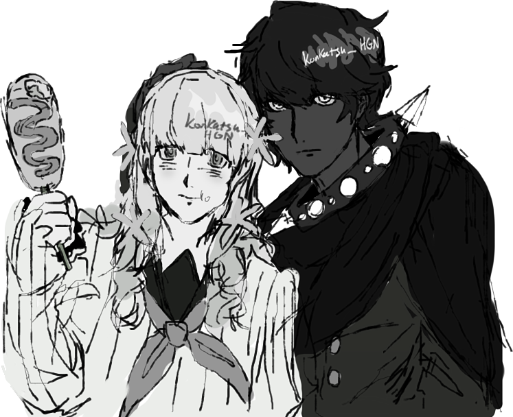 Konkatsu_HGN's tweet photo. #PersonaQ shout out to the last 3 persona Q fans. Rei and Zen are one of my favorite spin-off characters. https://t.co/k6JFM640aZ