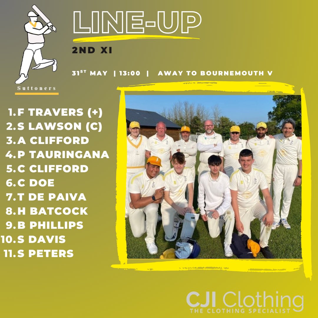 TODAYS LINEUPS.

Good luck to both teams!!!

#DHBA 
🟡🟡