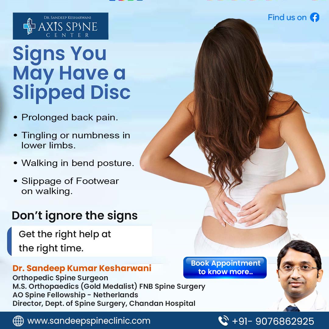 keshar_wani's tweet photo. 𝐒𝐢𝐠𝐧𝐬 𝐘𝐨𝐮 𝐌𝐚𝐲 𝐇𝐚𝐯𝐞 𝐚 𝐒𝐥𝐢𝐩𝐩𝐞𝐝 𝐃𝐢𝐬𝐜....

Axis Spine Center - Dr. Sandeep Kr. Kesharwani
Phone: 089482 57043
Website: https://t.co/GloyCMQFPu
#DrSandeepKesharwani #AxisSpineCenter #SpineSpecialist #SpineDoctor #SpineProblems #LowerBackPain #DigiSurgeon https://t.co/8Jfh2cHmvE