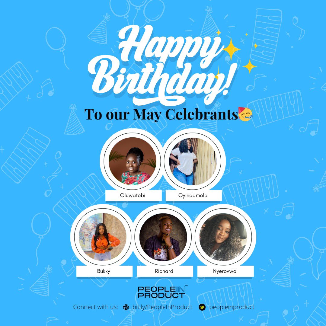 1/2 A big shout-out to all our MAY celebrants.🥳🎂

Happy Birthday Guyssss!!!

From all of us at PIP💙

#PeoplelnProduct #techcommunity #PIP