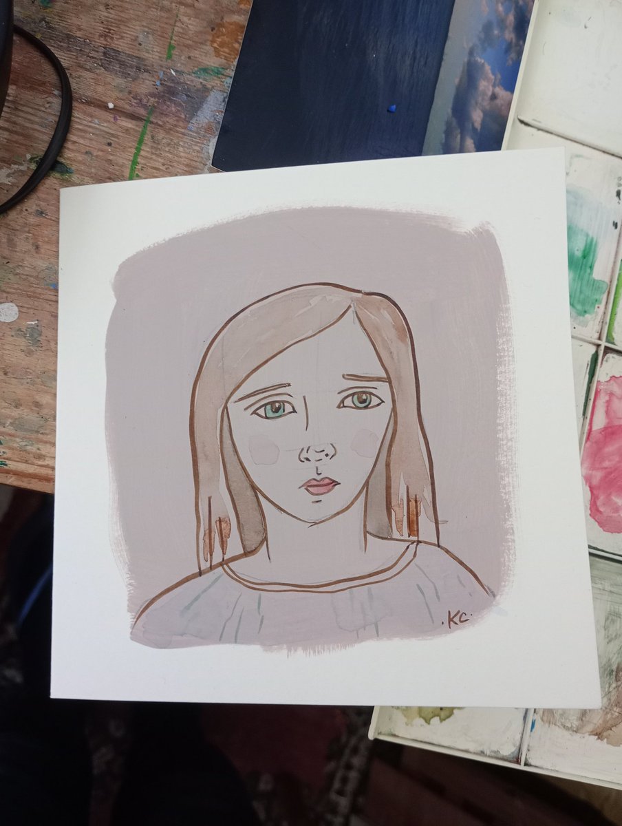 KittyCooperArt's tweet photo. Card for a customer :) #art #illustration #portraitart #woman https://t.co/C2klKOzKSC