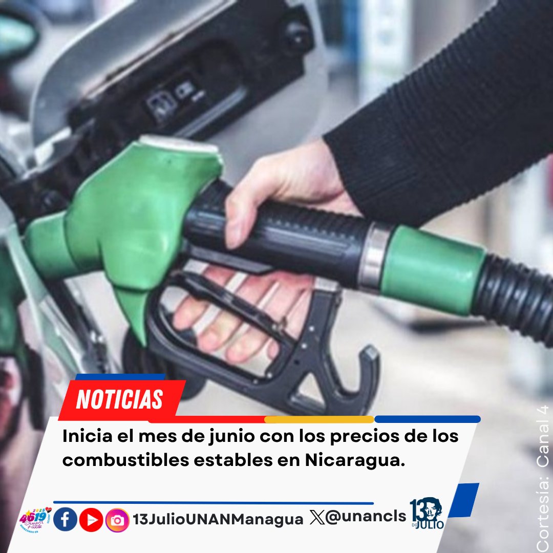 Gobierno de Nicaragua mantiene estables los precios de gasolinas, diésel y gas licuado, en beneficio de las familias nicaragüenses, pese a variaciones internacionales.
✊🇳🇮🖤❤️
#SomosUNAN
#NicaraguaEnRevolución
#4619SiempreMásAllá