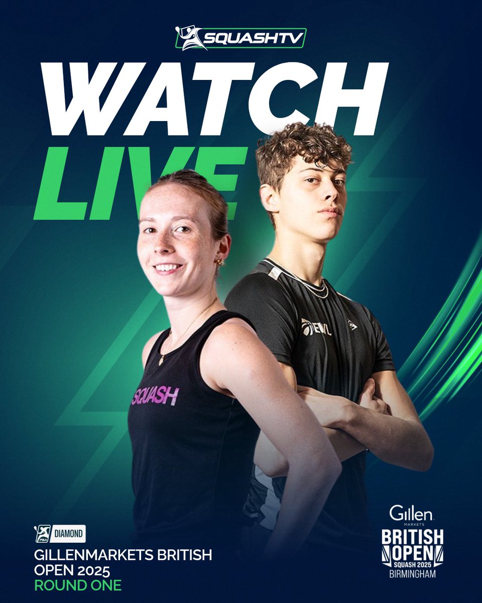 SQUASHTV (@squashtv) on Twitter photo The <a href="/Gillenmarkets/">GillenMarkets</a> <a href="/BritOpenSquash/">British Open</a> is up and running! ๐๐ฌ๐ง
Catch all the opening day's play on SQUASHTV ๐
tinyurl.com/wr98empv
#BritOpen25 #WhereLegendsAreMade The <a href="/Gillenmarkets/">GillenMarkets</a> <a href="/BritOpenSquash/">British Open</a> is up and running! ๐๐ฌ๐ง
Catch all the opening day's play on SQUASHTV ๐
tinyurl.com/wr98empv
#BritOpen25 #WhereLegendsAreMade