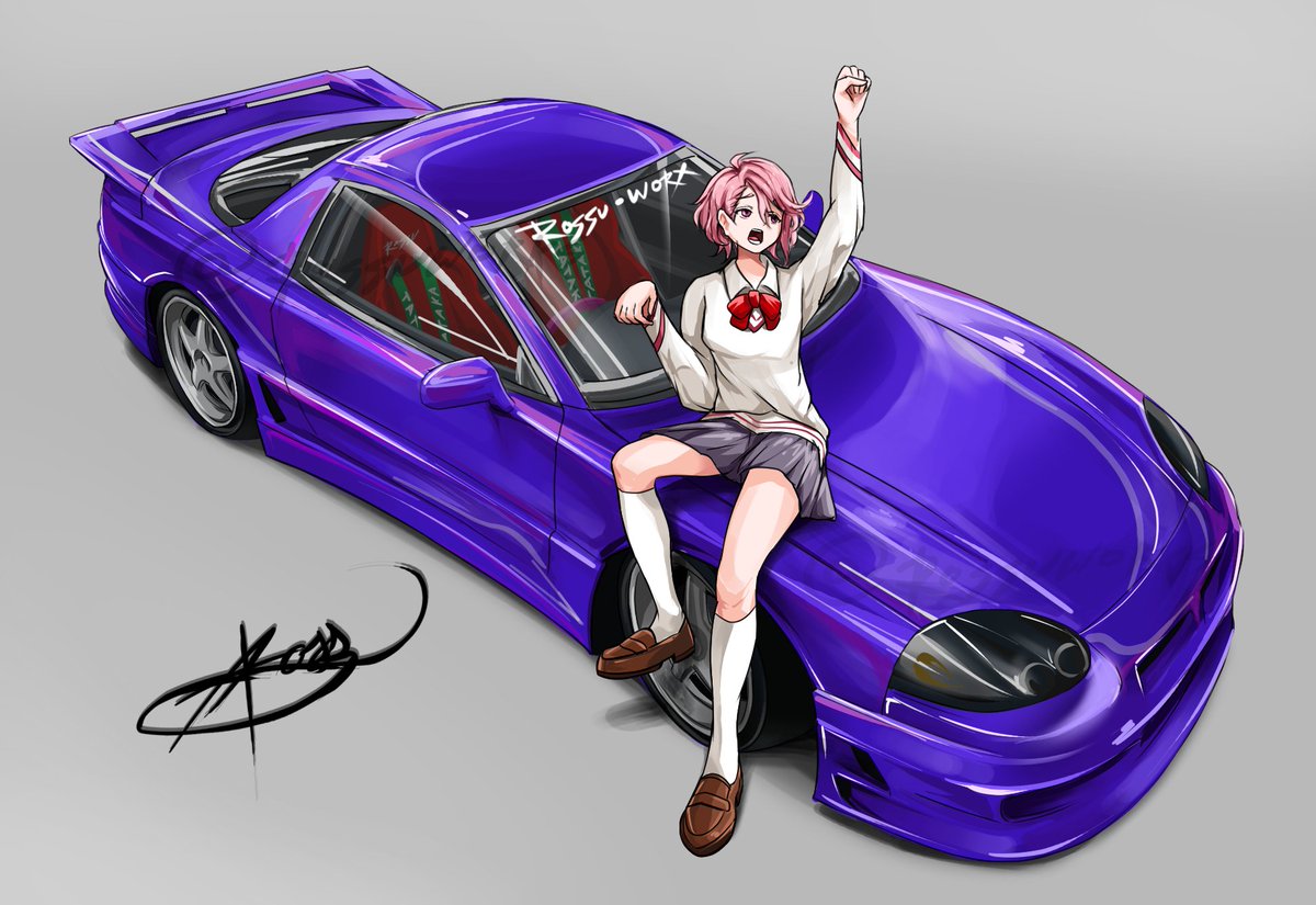 rossuworks's tweet photo. Aira Shiratori &amp; Mitsubishi 3000GT

#airashiratori #Dandadan #anime #fanart #oc #car #art #commissionsopen #ArtistOnTwitter #mitsubishi #CarGirls https://t.co/NNXu9X1jZG