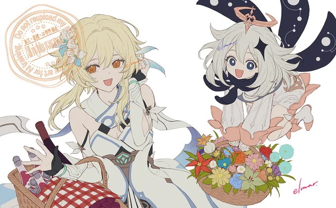 wip #GenshinImpact #Lumine #Paimon