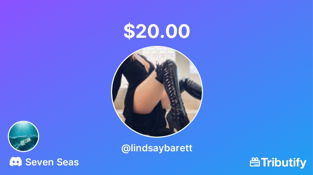 PopUpFindom's tweet image. Yay! Somebody sent a custom gift for $20.00 on @mytributify via "Seven Seas" discord server 🌞✨🌟💸

Support me, buy me gifts, &amp;amp; more on Tributify!

tributify.com/lindsaybarett