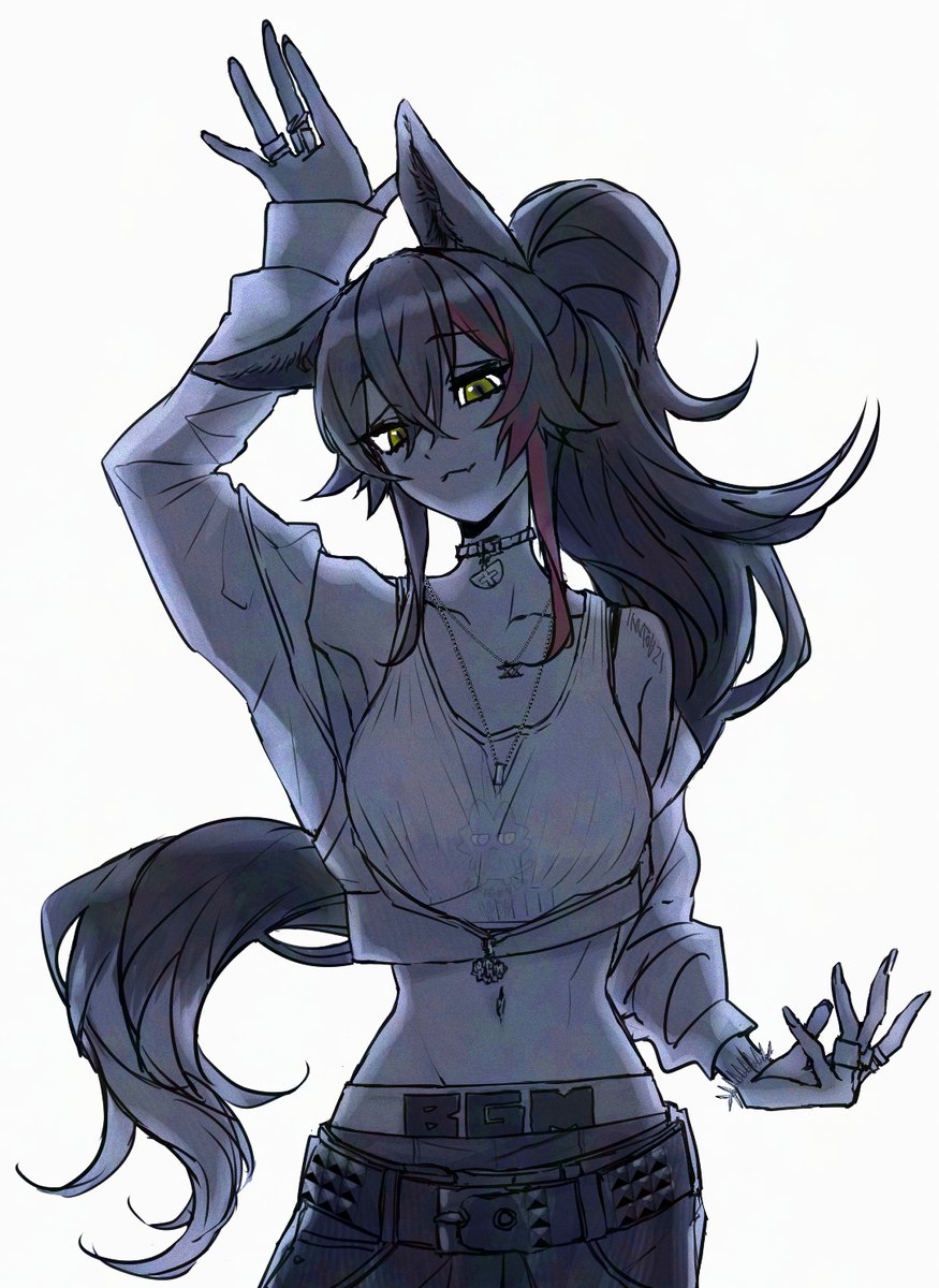 大神ミオ 「タンクトップみぉ～ん #みおーん絵」|🐅𝙋𝘼𝙄𝙎𝙃𝙀𝙉 🐅のイラスト
