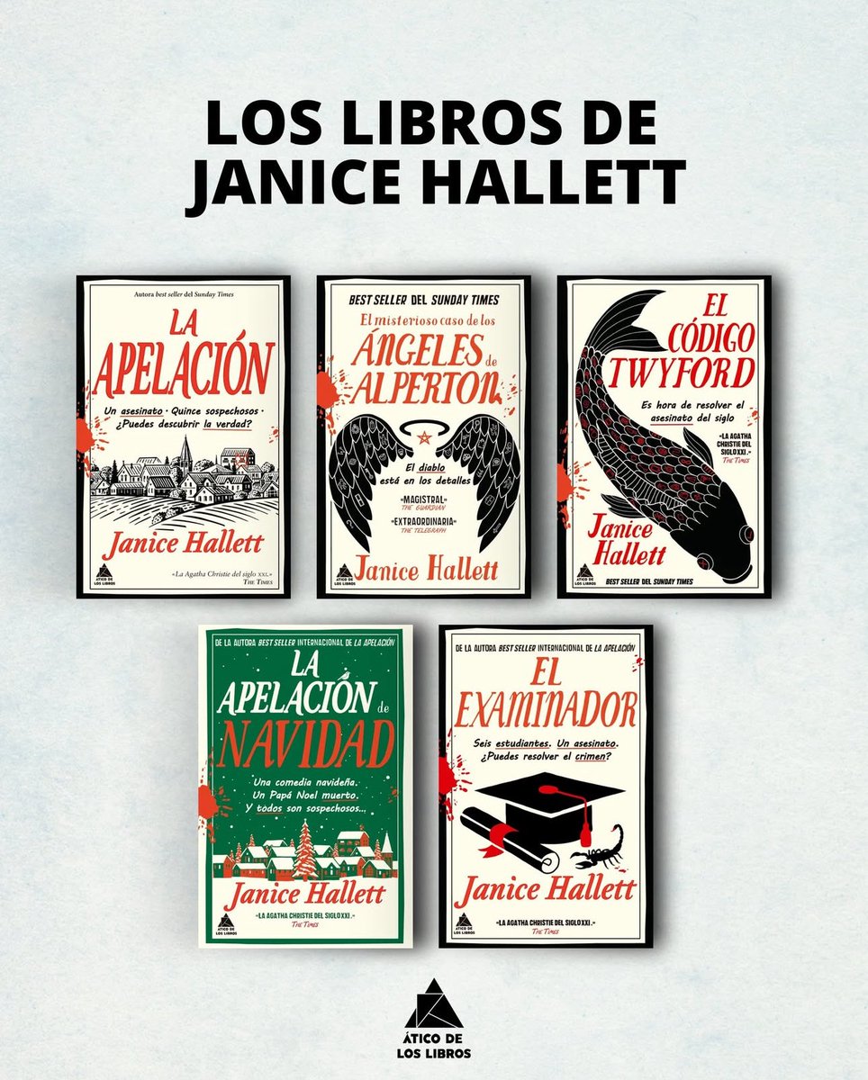 Ático de los Libros (@aticolibros) on Twitter photo ¡Os estáis llevando los libros de Janice Hallett de nuestra caseta 235 en la <a href="/FLMadrid/">Feria del Libro de Madrid</a> a toda máquina! Muy contentas porque sabemos que los disfrutaréis un montón 😎 ¡Os estáis llevando los libros de Janice Hallett de nuestra caseta 235 en la <a href="/FLMadrid/">Feria del Libro de Madrid</a> a toda máquina! Muy contentas porque sabemos que los disfrutaréis un montón 😎