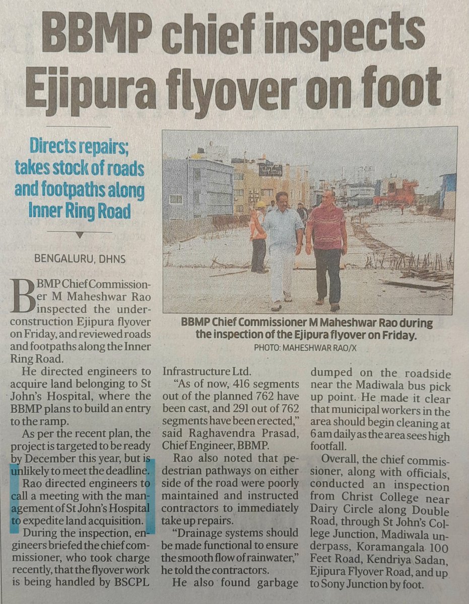 St John's property - for which the govt is offering #TDR, but which is not acceptable to St John's - hasn't  that been one of the major problems all this while? How can the engineers solve the problem Mr <a href="/BBMPCOMM/">Maheshwar Rao.M, IAS</a> ?🤔 - <a href="/CMofKarnataka/">CM of Karnataka</a> <a href="/DKShivakumar/">DK Shivakumar</a> <a href="/Tejasvi_Surya/">Tejasvi Surya</a> 🙏