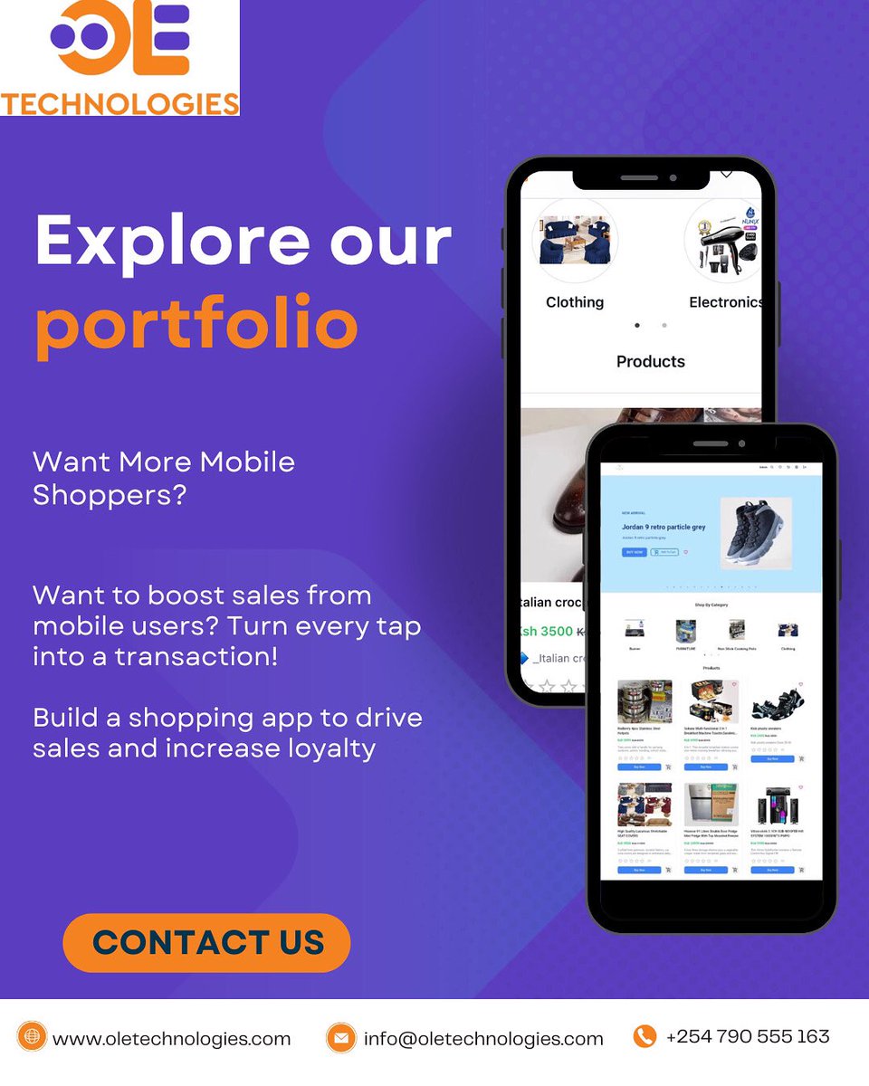 Take Your Business Online in Just 7 Days!
From Fashion products to Electronics – we build E-commerce Apps tailor-made for your business!

✅ Mobile Responsive
✅ Easy Product Management
✅ SEO &amp; Digital Marketing Ready

Partner with Ole Technologies and easily run your store with