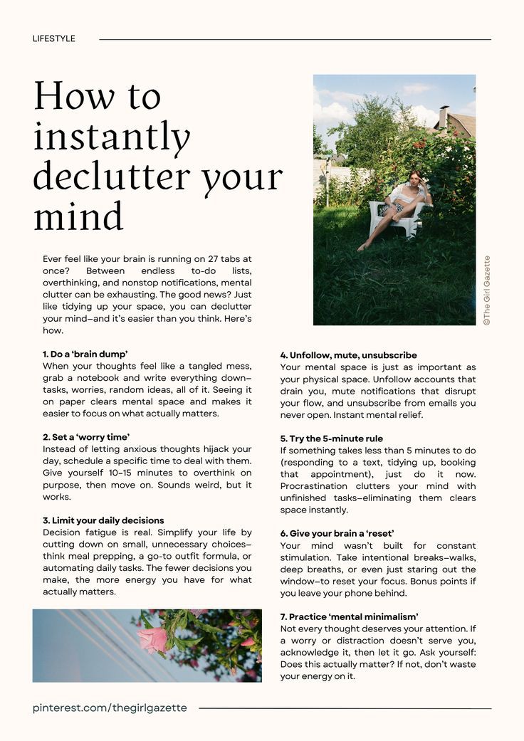 How to instantly declutter your mind