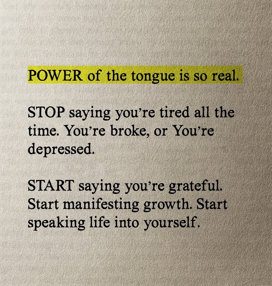 Choose your words carefully...
Positive or negative, they ultimately become reality ✨️