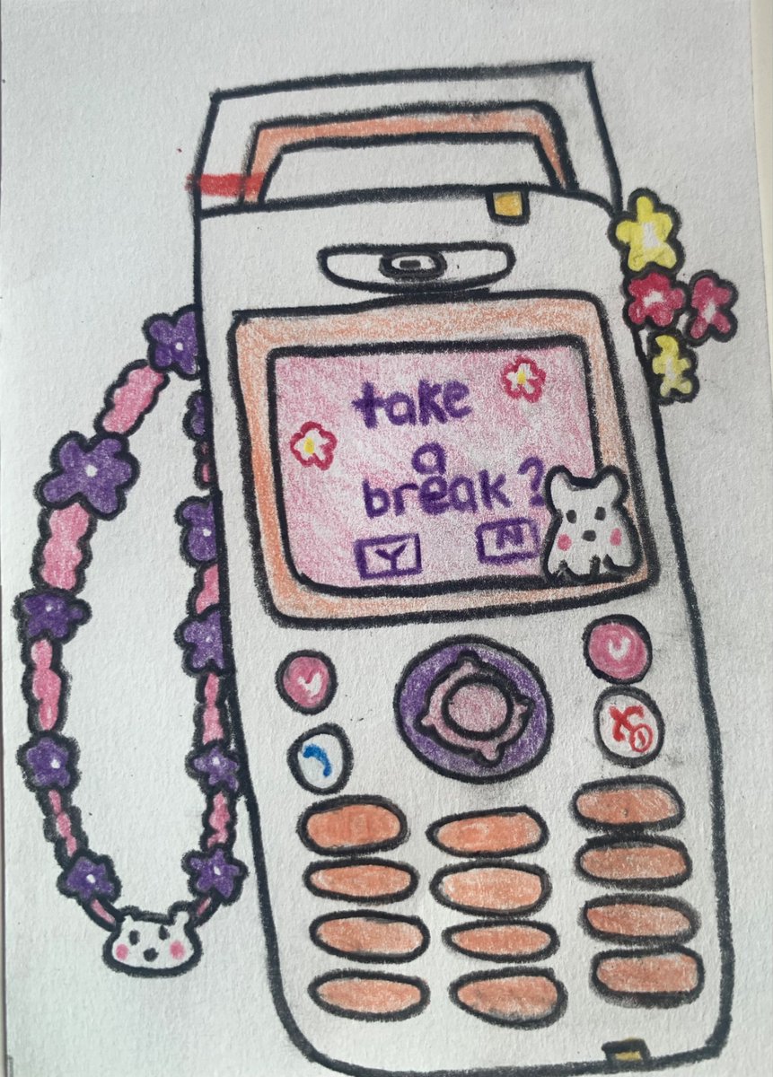 nika_drawing_'s tweet photo. Mobile devices “would you like to take a break away from phone calls? Yes / No?”

Paiseh for the button, it’s difficult for me to put numbers in it, so I did not put instead 😅

#drawing #cartoon
Done on #31May2025

Done By : #ahkneecar https://t.co/AV5jMTZ5jv
