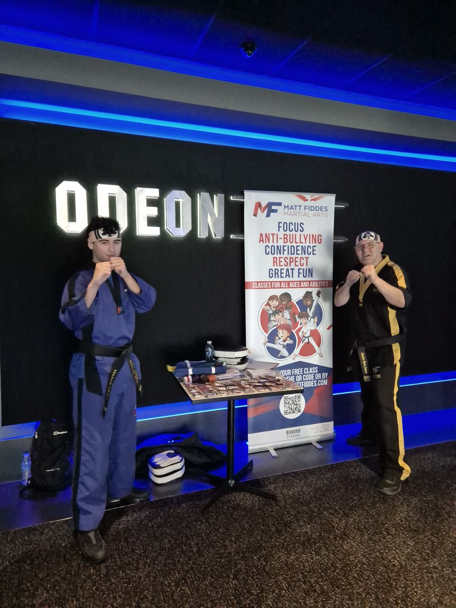 Me and Mr Keenan at the <a href="/ODEONCinemas/">ODEON</a> Warrington speaking to the next #karatekids