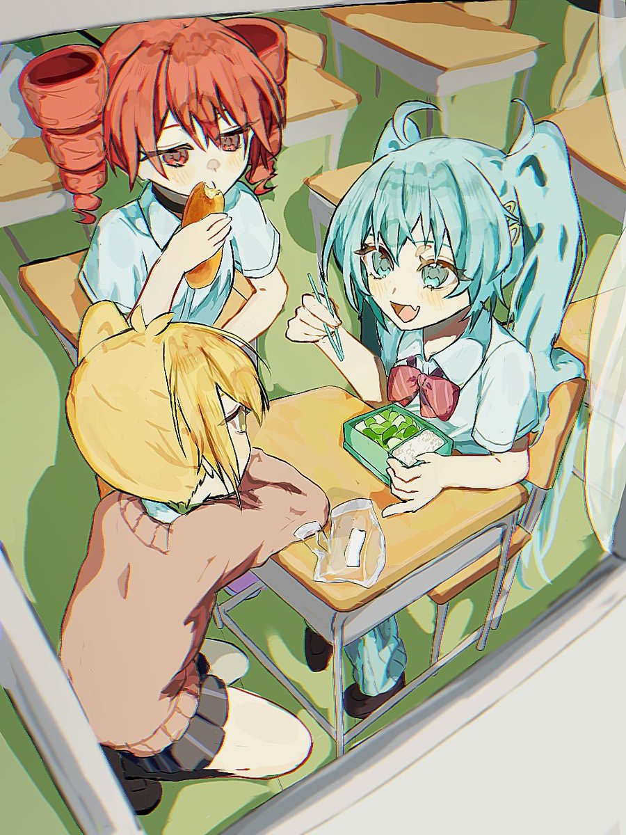 7日目　とりぷるばかの昼休み
#初音ミク #重音テト #亞北ネル