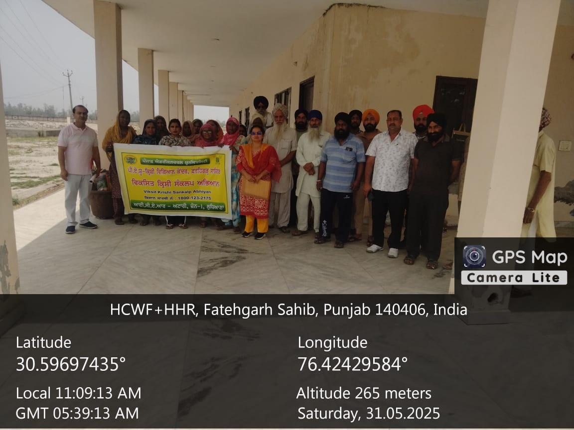 kvk_fgs's tweet photo. KVK Fatehgarh Sahib conducted "Viksit Krishi Sankalp Abhiyan" today in villages nabipur, Behlolpur, Kotla Suleman &amp; Sidhuwal #ViksitKrishi #ViksitKrishiSankalpAbhiyan #OneICAR #ICAR #atari1icar #pau
@icarindia
@ atari1icar
@Officeofssc
@AgriGoI
@PMOIndia
@Chounhanshivraj https://t.co/VJopctwcRh
