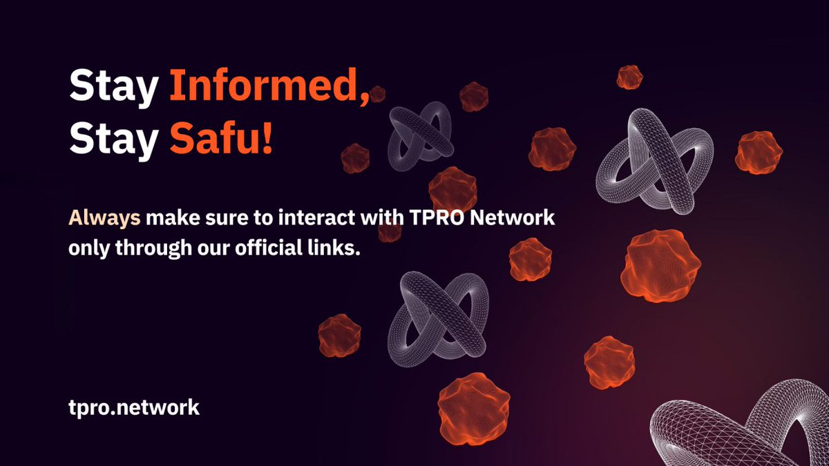 GM Legends! 👀

Always make sure to interact with TPRO Network only through our official links which you can all find here: linktr.ee/TPRO_Network

Remember to always double check the contracts you are interacting with. 

We will NEVER DM you first nor ask you for your Seed