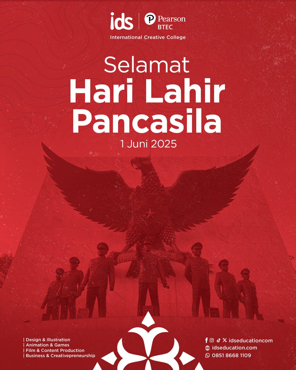 Selamat Hari Lahir Pancasila 🇮🇩

Saatnya kita terus menjaga semangat persatuan dalam keberagaman, dan menciptakan karya untuk Indonesia yang lebih maju.

#HariLahirPancasila #1Juni2025 #IDSBTEC