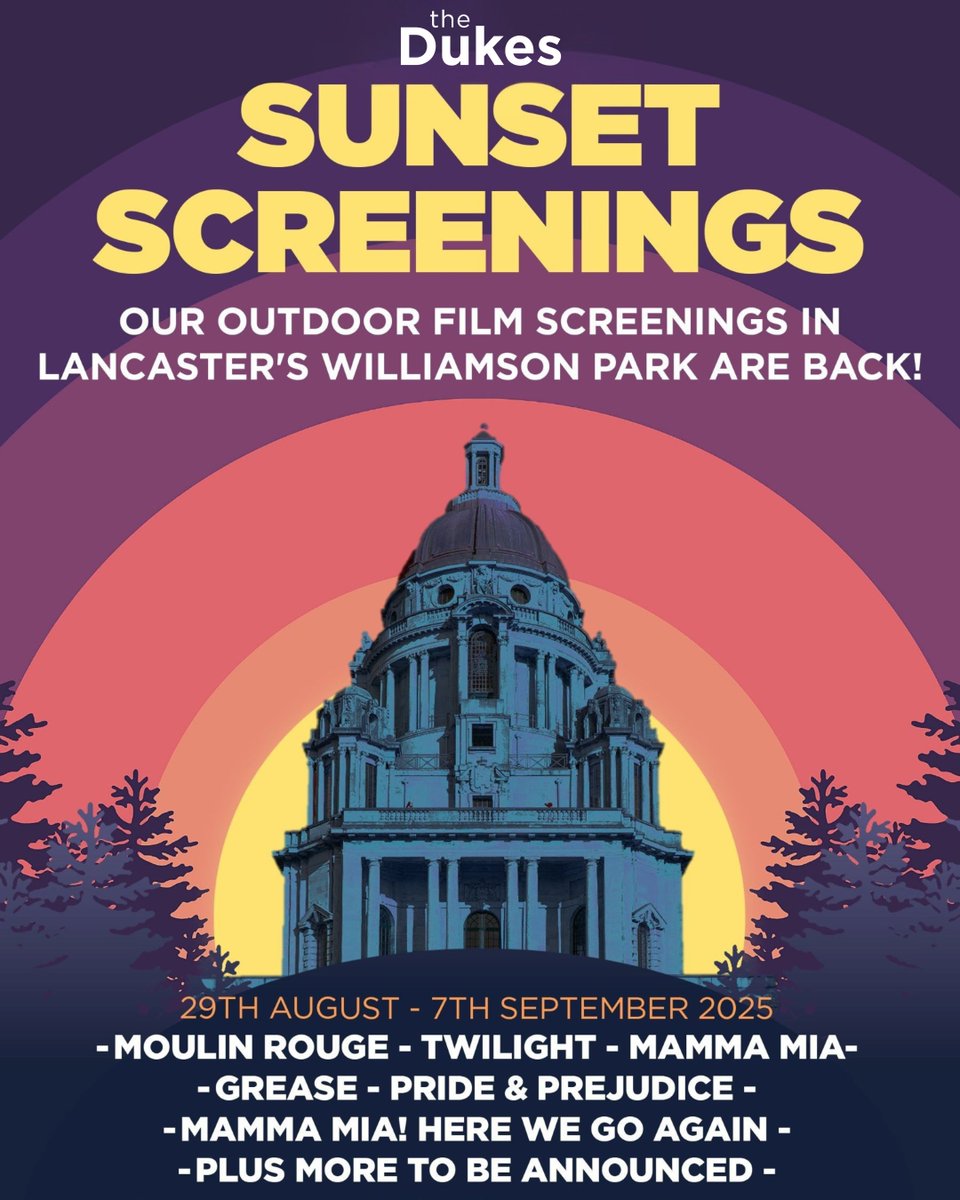 GET YOUR BLANKETS, 10 DAYS, 10 FILMS, 10 SUNSETS IS BACK! 

Join us for a sparkling evening at Williamson Park, where "the hills are alive with the sound of music!". And yes, we absolutely love it ✨

Tickets are now available!
Find out more here: loom.ly/wF47ghA