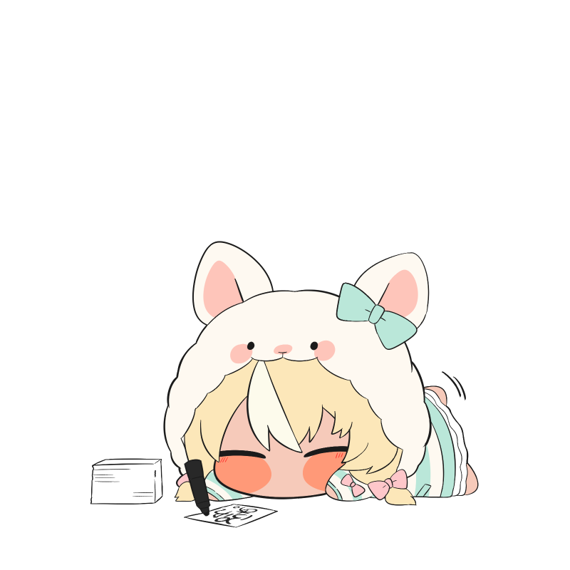 不知火フレア 「メッセージかきかき #しらぬえ」|トゥーミのイラスト