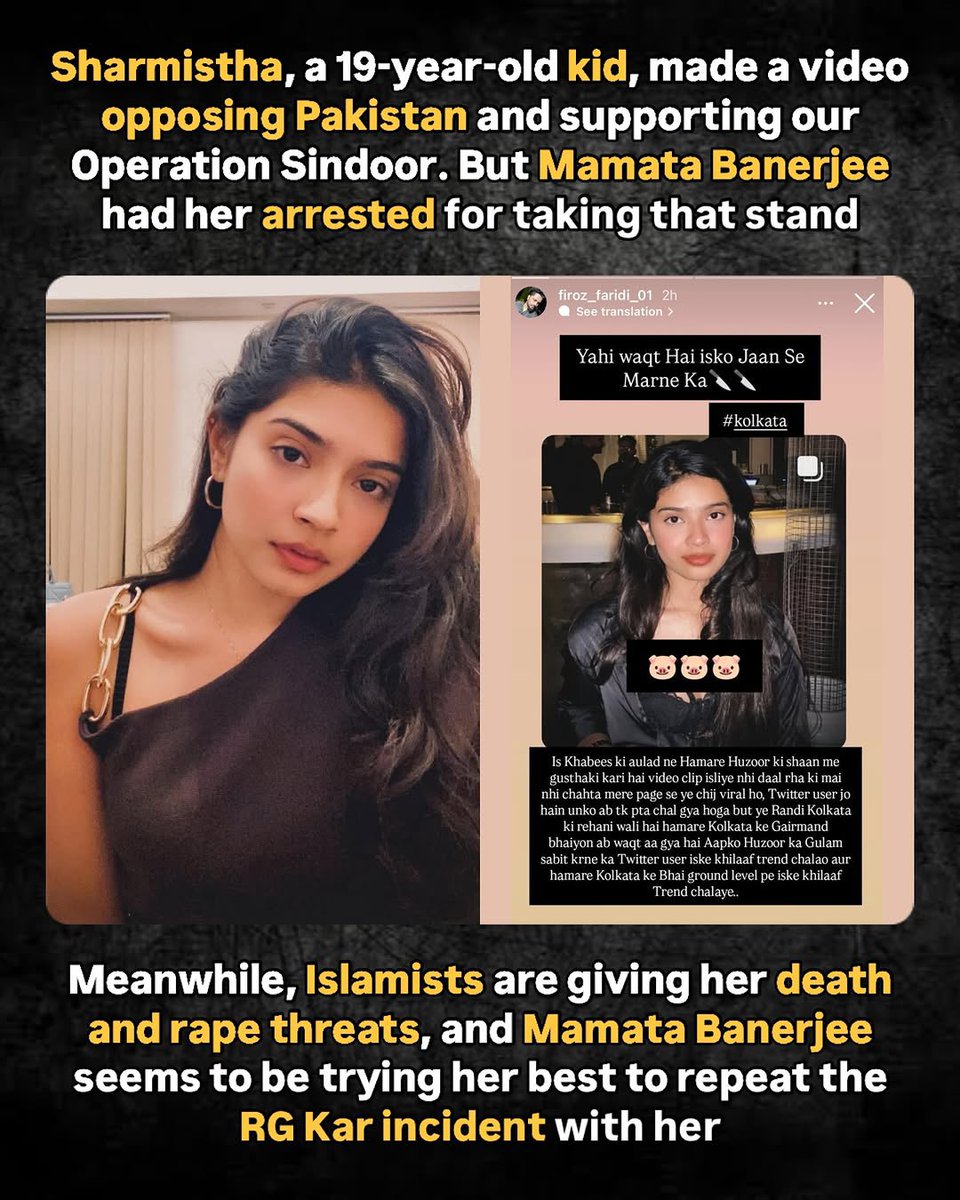 In West Bengal, TMC leaders are burning Hindu houses

Hindus are forced to flee in fear

Hindu gods are being openly mocked

- No Action

When a girl spoke against Pakistan, Kolkata Police arrested her. #ReleaseSharmistha