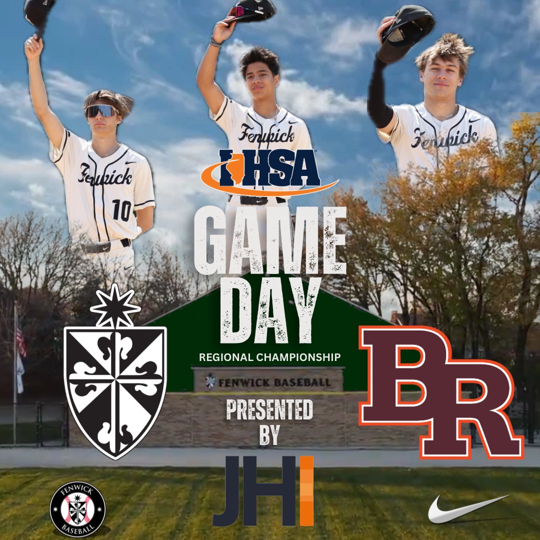 Fenwick/Br. Rice
Class 4A Regional Championship on the line! 
⏰ 11 am
📍 Brother Rice
#FenwickBaseball #Family