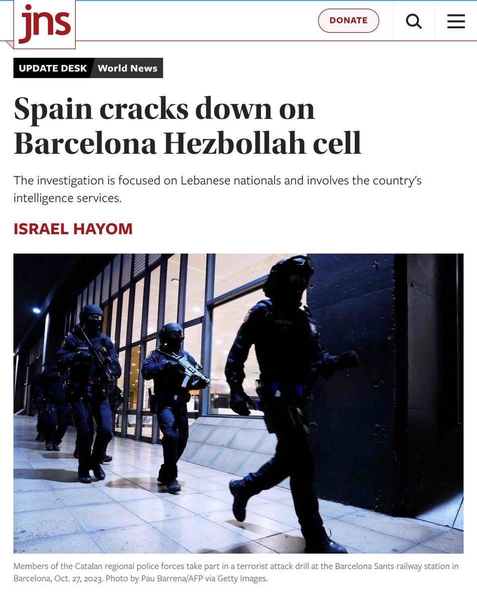 Som de memòria curta.
D'això en fa dos mesos.
Deteníem a Barcelona i Badalona una cèl·lula de Hezbollah, l'organització terrorista libanesa germana de Hamàs, que preparava atacs amb drons.

Avui, Hamàs felicita a socialistes, comuns i erquis.