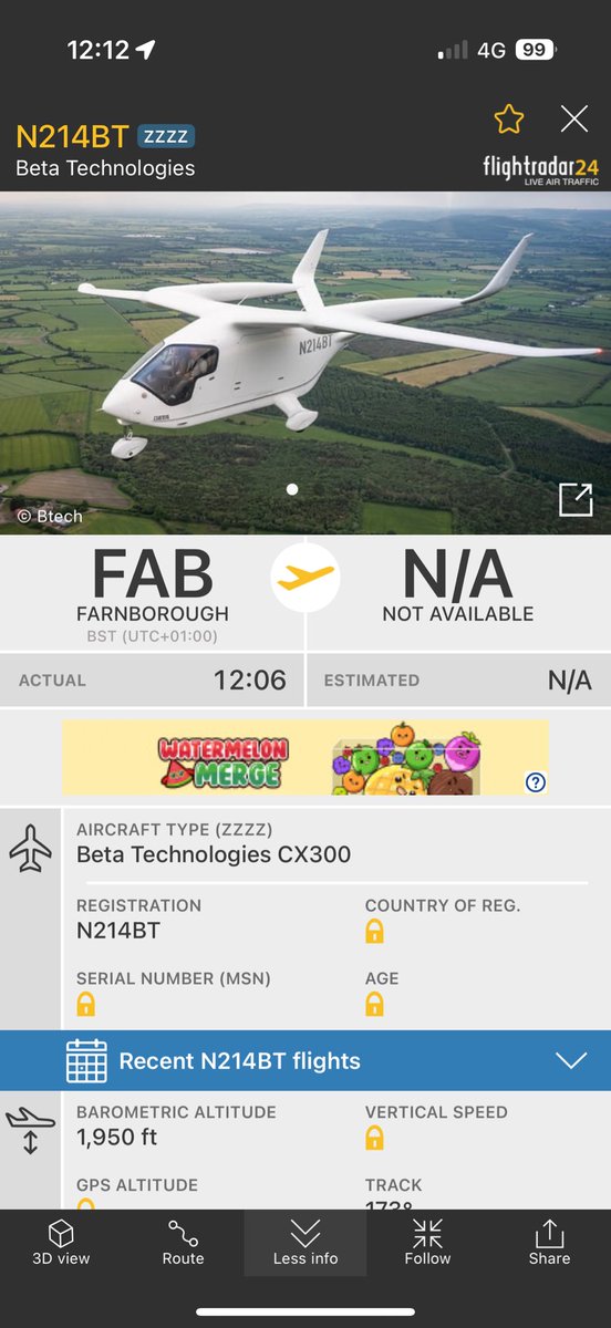 Chris C (@chrisuk27) on Twitter photo Cool! Beta Technologies CX300 all electric aircraft just flew over. A very distinctive looking and sounding aircraft. <a href="/flightradar24/">Flightradar24</a> #avgeek Cool! Beta Technologies CX300 all electric aircraft just flew over. A very distinctive looking and sounding aircraft. <a href="/flightradar24/">Flightradar24</a> #avgeek