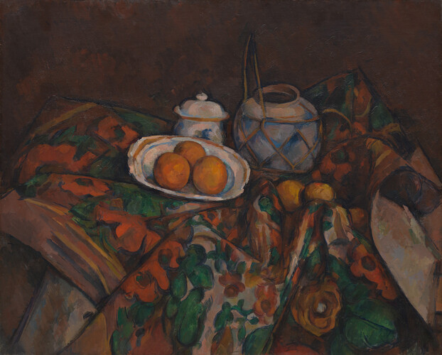 cezanneart's tweet photo. Still Life with Ginger Jar, Sugar Bowl, and Oranges, 1902-06 #artbots #cezanne https://t.co/Cm4v62f3fa