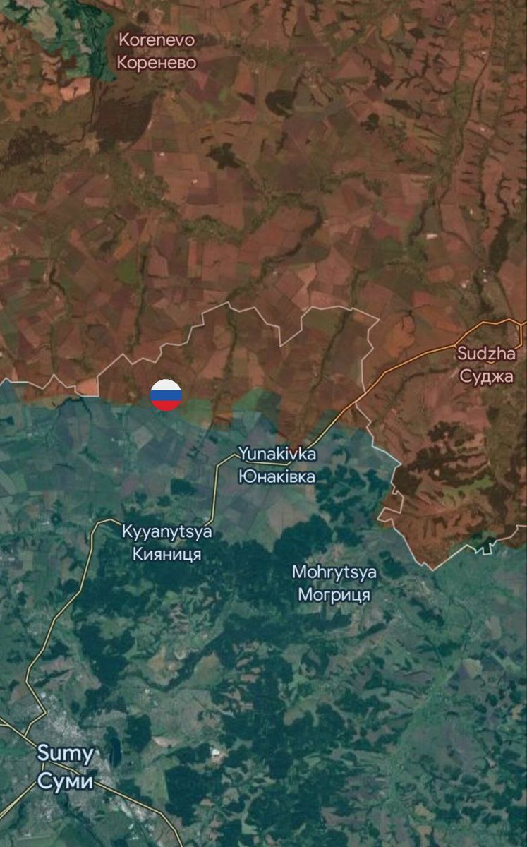 Geopolitik_2030's tweet photo. ⚠️⚠️ZONA DE AMORTIGUAMIENTO⚠️⚠️
Las Fuerzas Armadas de la federación Rusa liberaron la localidad de TRÓITSKOYE en la República Popular de Donetsk.
➖Tras la liberación de TRÓITSKOYE, unidades del grupo de tropas CENTRO comenzaron el asalto a la aldea vecina de ORÉJOVO, cuyas últimas casas se encuentran a🚨 900 metros de la frontera con la región de DNEPROPETROVSK.🚨
➖Mientras tanto Unidades del grupo de tropas NORTE continúan creando una zona de amortiguación y avanzan en dirección a la ciudad de SUMY.  
➖El Ministerio de Defensa de Rusia anunció la liberación de la localidad de VODOLAGUI.
➖Además, las tropas rusas avanzaron en el área de YUNAKOVKA y están librando combates en la parte norte del pueblo.
➖Al mismo tiempo, unidades de asalto están llevando a cabo acciones ofensivas en dirección a Alekséyevka y Novonikoláyevka. Varios puntos fortificados de las Fuerzas Armadas de Ucrania en los accesos a estos pueblos pasaron al control del Ejército ruso.
⚠️Mientras tanto, las autoridades de la región de Sumy anunciaron la evacuación obligatoria de otros 11 asentamientos. A día de hoy, ya son 213 los asentamientos en la región de Sumy que están sujetos a evacuación obligatoria⚠️