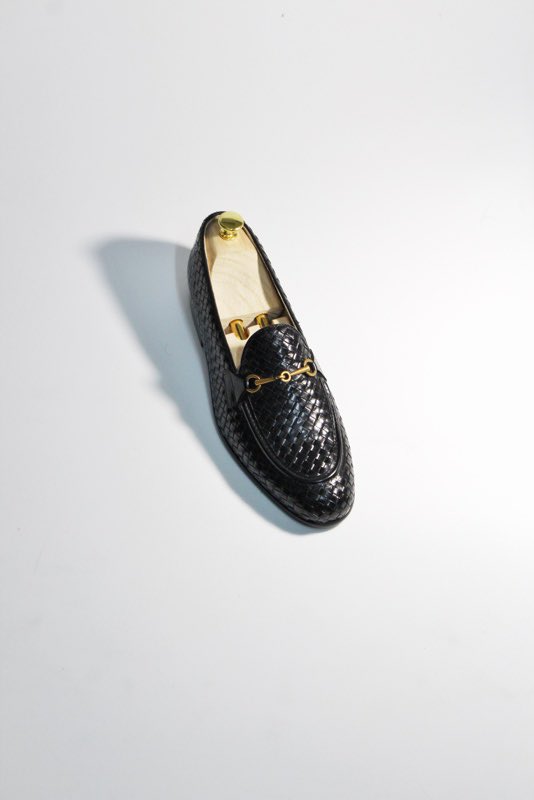 Fifty No: 7. 
A handwoven slip-on in calfskin? It’s as luxurious as it gets. If a normal shoe uses 3 sq.ft of leather this uses 12. 

Please RT for reach and DM to place order. 🙏