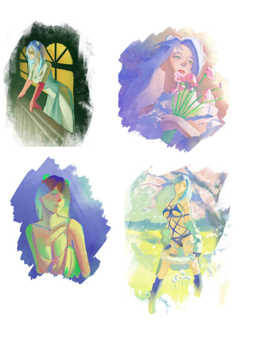 怎么又是你！
在这青青草原蓝蓝天空里出现了个变....美女
#IvGawuArt