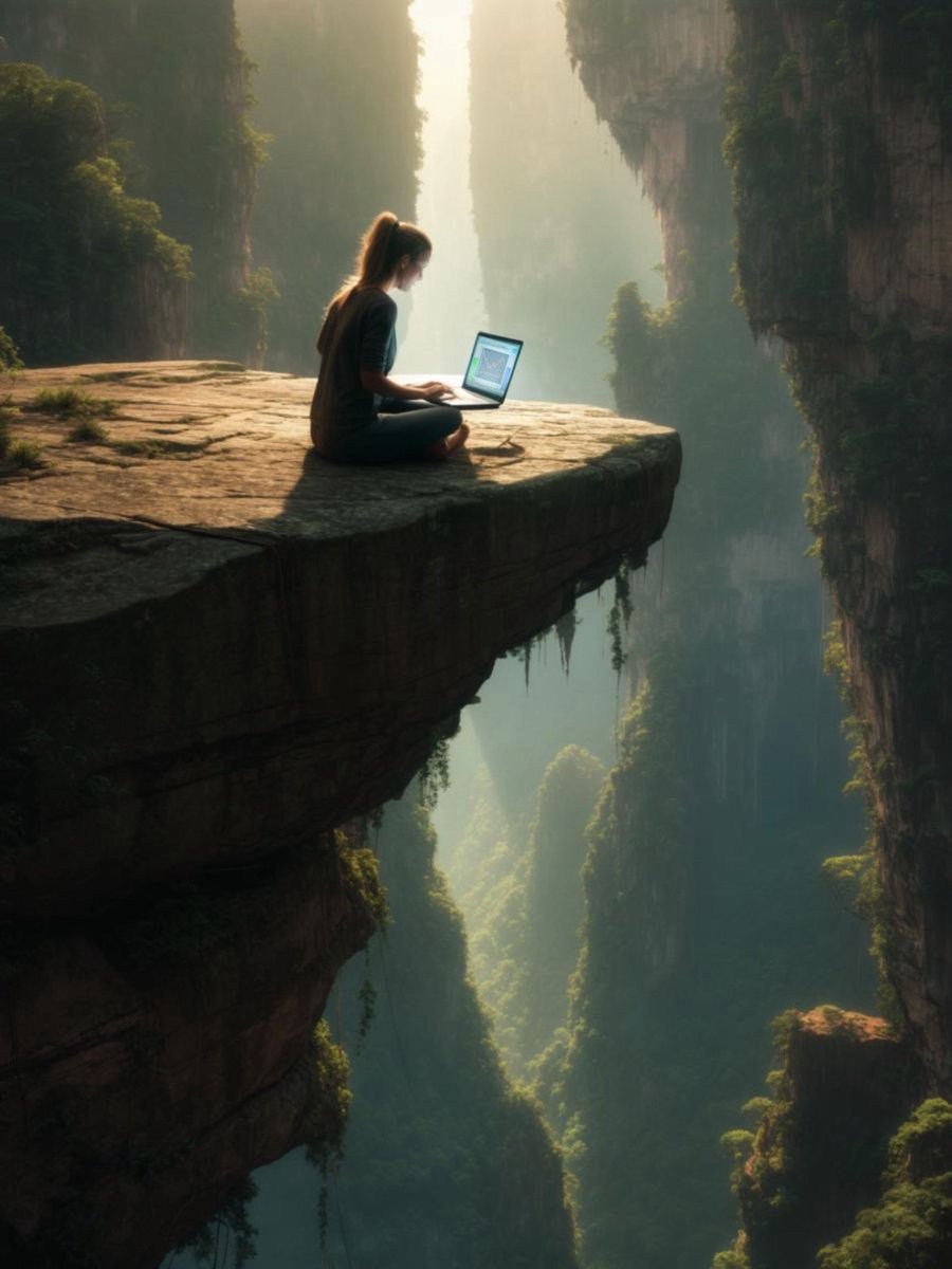 shim_pi6's tweet photo. My prompt..

I wrote a prompt about trading in financial markets, meaning, always increase your awareness in trading, like in photo 2, and always be careful of falling when conquering a cliff .. @Kling_ai 
#CryptoNews #BTC #stockmarkets
#GOLD  #forex #Cookie https://t.co/VX9gmddINI