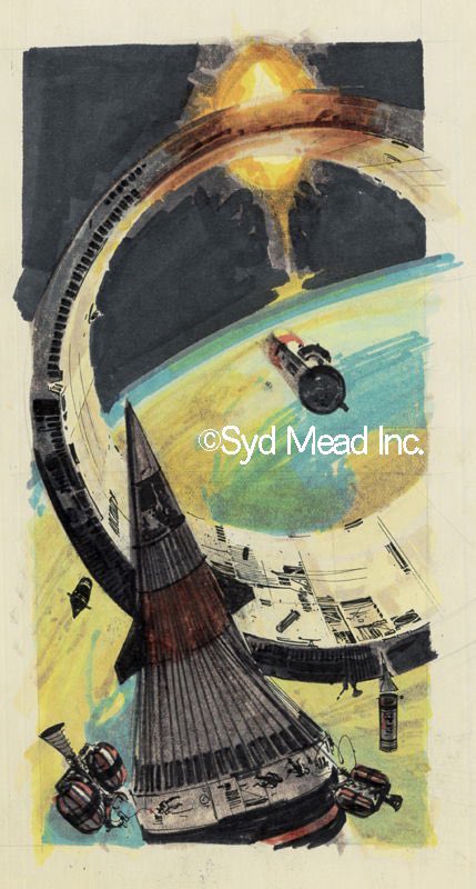SPACE COLONY UNDERCONSTRUCTION (1966) for U.S.STEEL by #sydmead