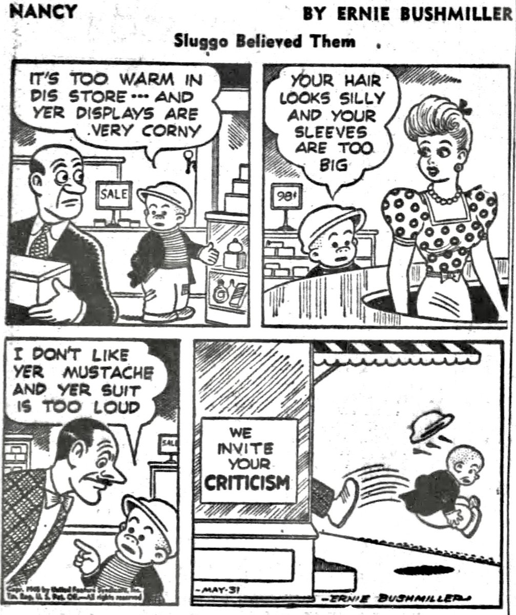 Nancy By Ernie Bushmiller 
May 31,1945