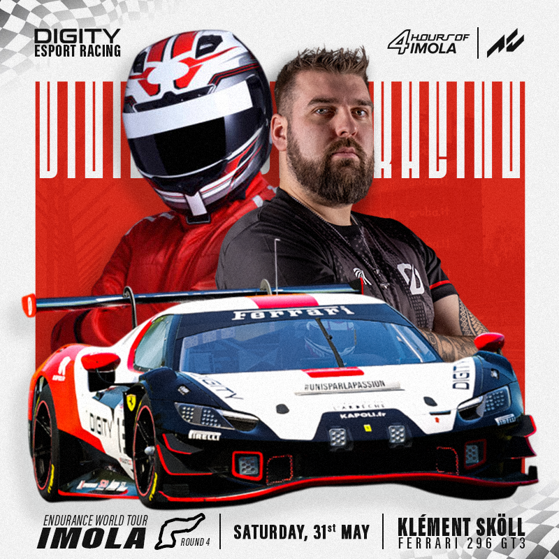 Digity_FR's tweet photo. ⚡️ | Assetto Corsa Competizione

Aujourd'hui notre Ambassadeur @SkollKD va débuter une course mythique en solitaire ! 

🏁 4 Hours Of Imola
🕗 15h30
📺❌

🔴#ACC #DGTWIN #4HoursOfImola ⚫️ https://t.co/MsYrdgFuy3