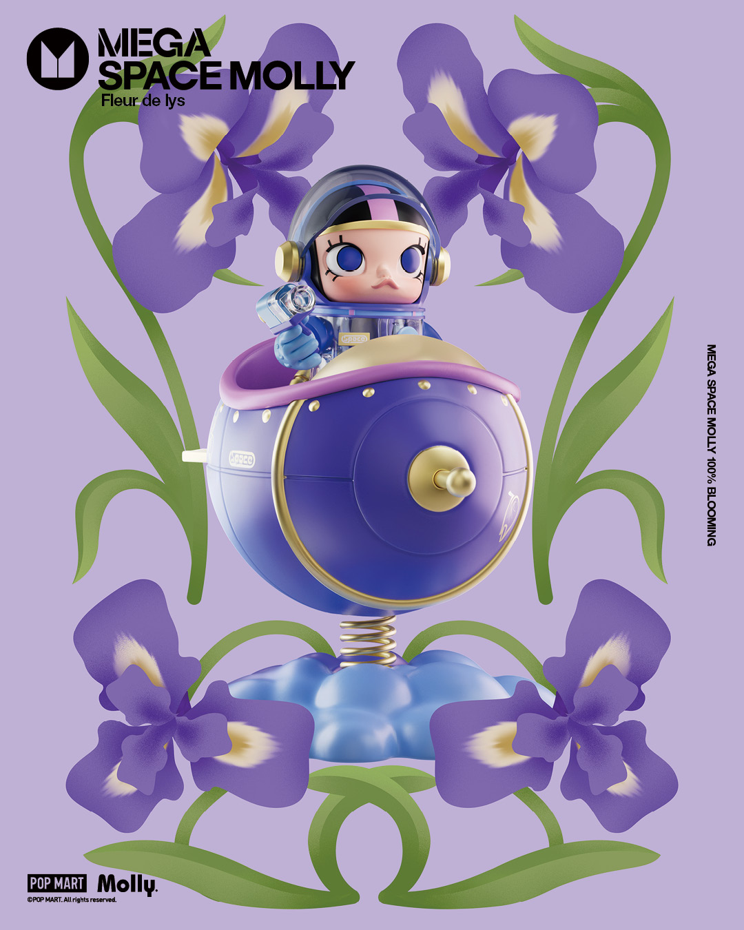 MEGA SPACE MOLLY 100% Blooming-Rose - POP MART (United States)