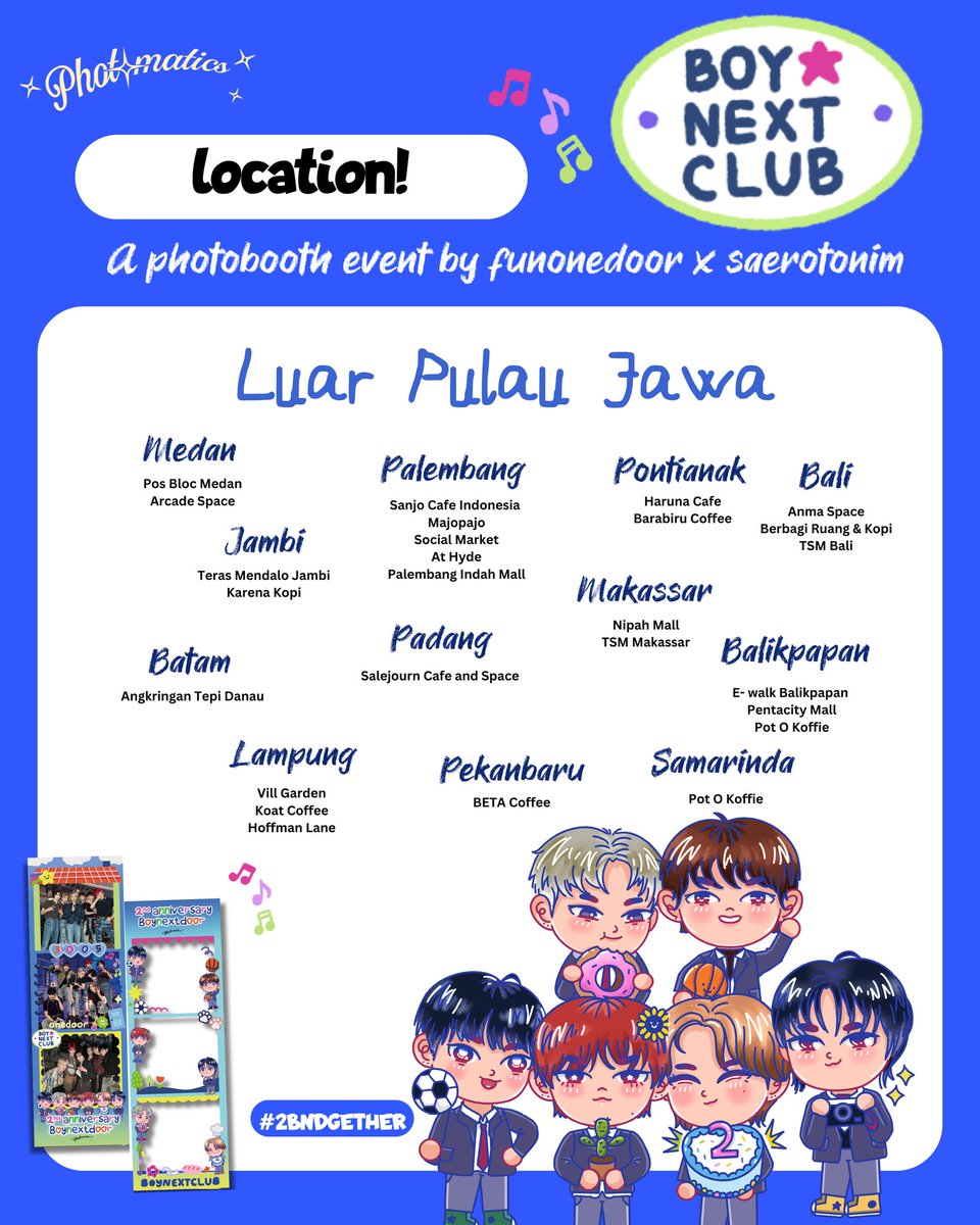 BOYNEXTCLUB IS COMING! 🎈🎀👔

2ND ANNIVERSARY BOYNEXTDOOR 
SPECIAL FRAME EVENT
by <a href="/saerotonim/">onim ୭🧷✧˚. 🎀</a>

Part of <a href="/funonedoor/">#WARTEGBONEDO 🍜💙🏠</a> event

🗓: 1st - 30th JUNE 2025
📍: All Photomatics Booth

use hashtag #2BNDGETHER  #BOYNEXTCLUB